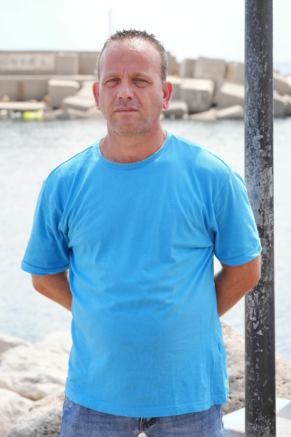 − SÅ TORNADO: Fiskeren Giuseppe Cefalù var vitne til uværet som senket Bayesian, og dro ut for å lete etter skipbrudne.