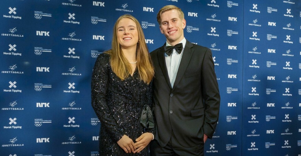 STØTTESPILLER: Henriette og Jacob Vaula har vært kjærester i fire år, og ble samboere i fjor. Tidligere i år dukket de opp sammen på Idrettsgallaen i Trondheim.