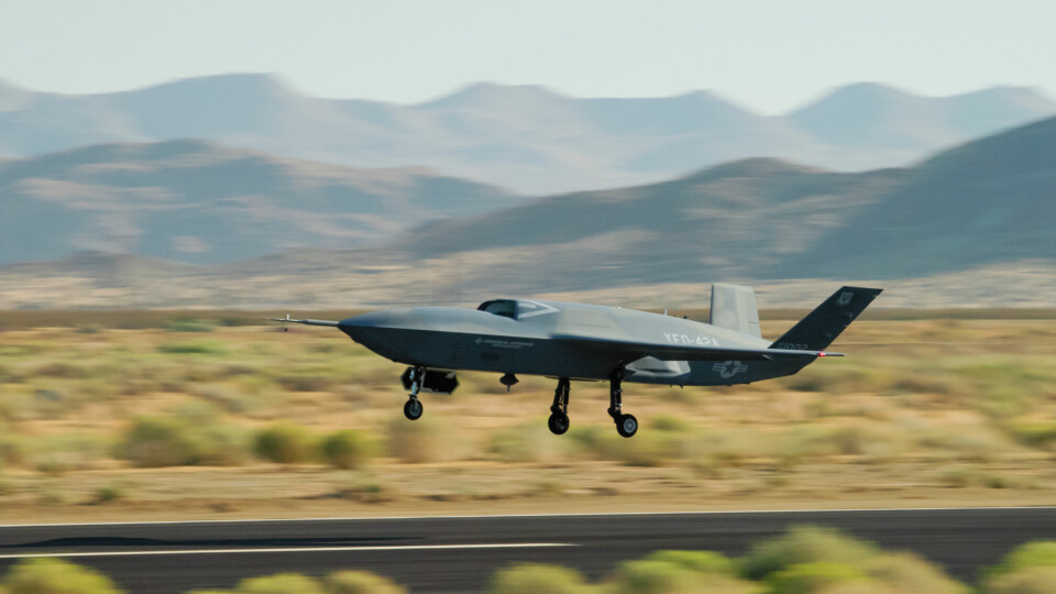 PÅ TEST: Nylig ble en såkalt wingman-drone testet i California.