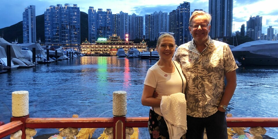 I HONGKONG: Arill og Inger elsker å oppleve verden sammen, og storbyturen til Asia har gitt minner de vil leve lenge på.