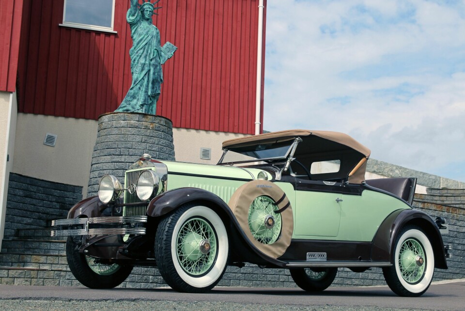 MÅNELANDING: Etter over 60 års restaurering har denne unike bilen gjenoppstått: 1928 Moon Aerotype 6–72 Royal Roadster. Kom å se den unike bilen, som vil stå utstilt på Norsk Motorveterans og Vi Menns stand på Oslo Motor Show.