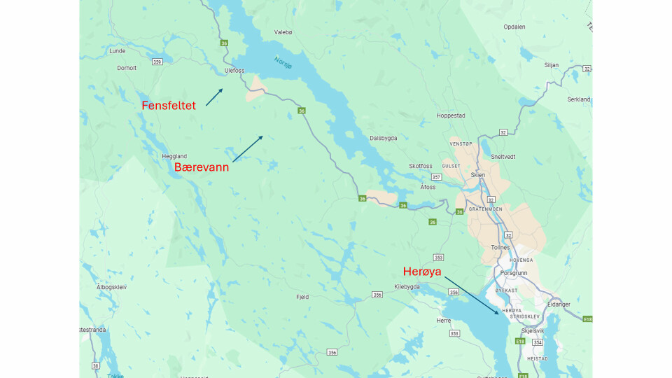 LOKALISERING: REN ønsker seg Bærevann som plassering av mineralparken. 4. november faller avgjørelsen.