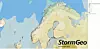 Værkart over Norden med StormGeo-logo nederst til høyre