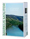 Bokeske for Markus Molitor Schiefer Riesling med grønt landskap og elv på forsiden.